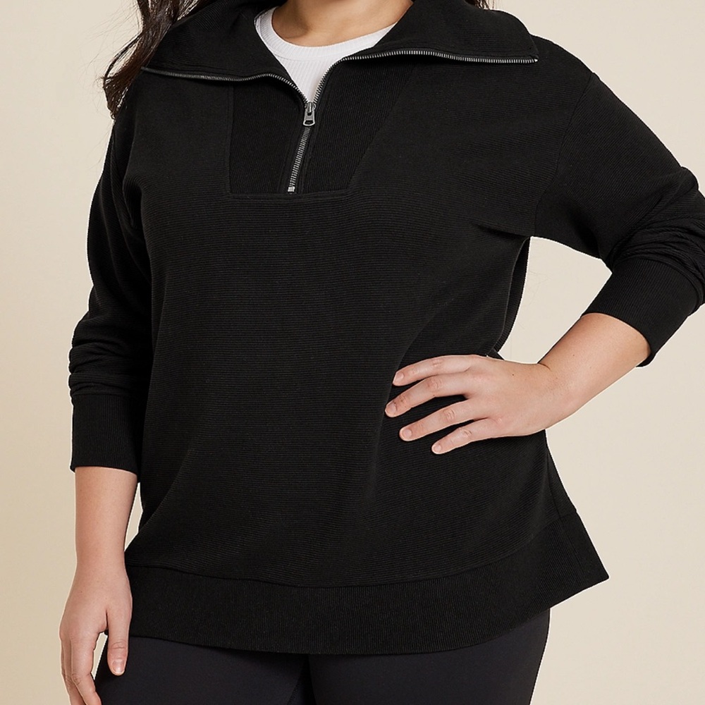 Maurices Black Half-Zip Sweater